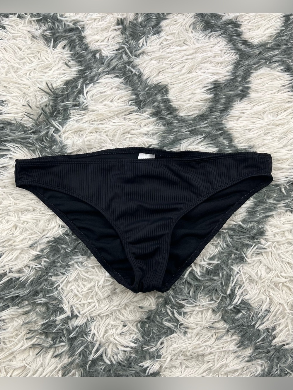 Xhilaration Women’s Black Ribbed Bikini Bottom Size XL